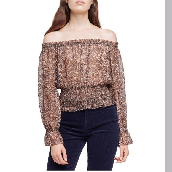 L’AGENCE Lilia Off Shoulder Top NWT Size XS - Picture 2 of 16